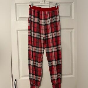 Victoria's Secret PINK Red Plaid Track
Jogger Pants Size L